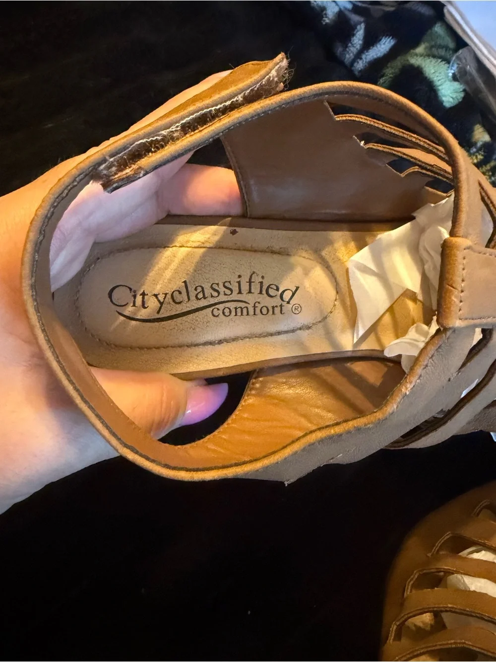 Cityclassified Tan Strappy Espadrille Slingbacks